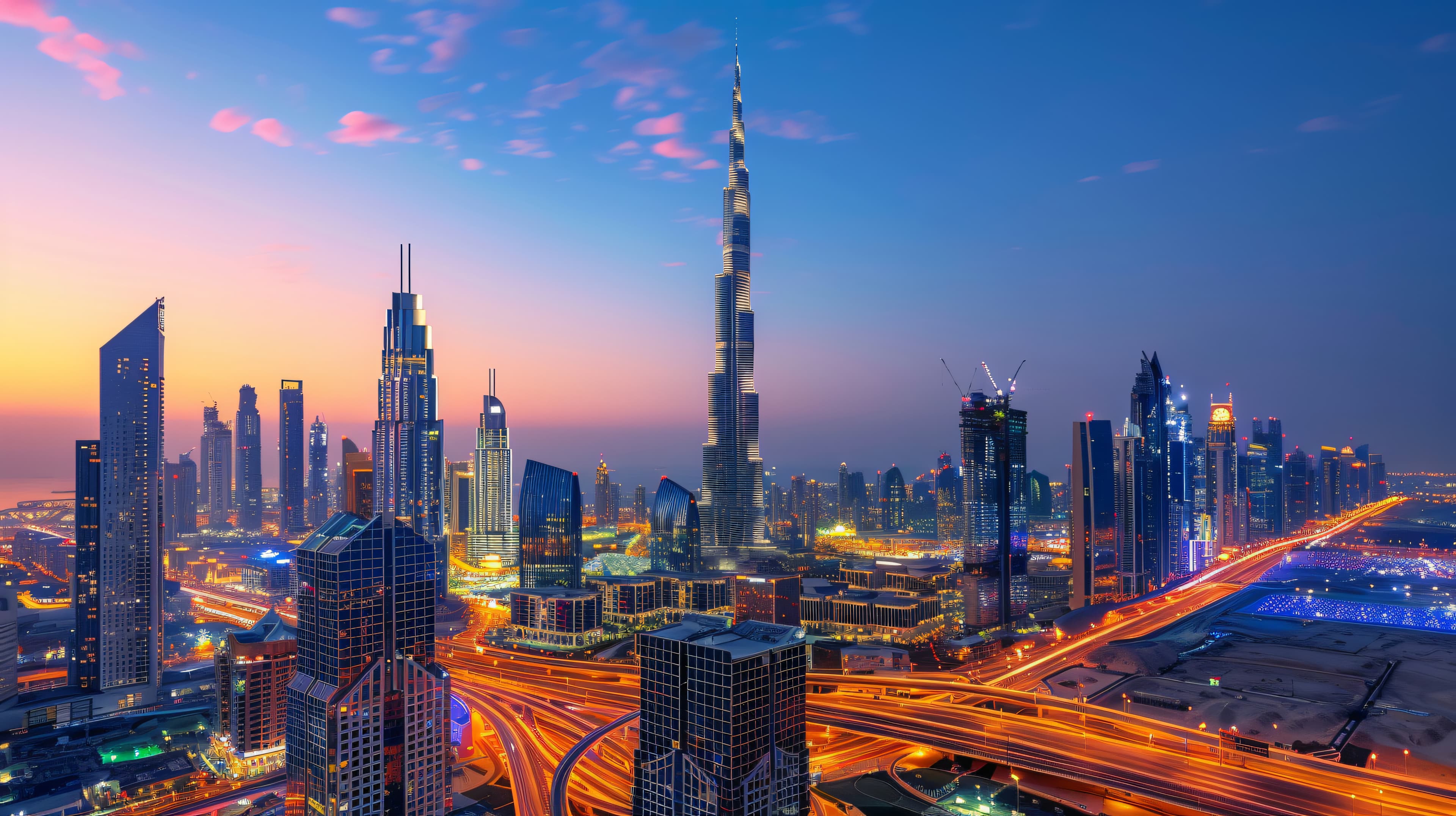 Futuristic Dubai landscape